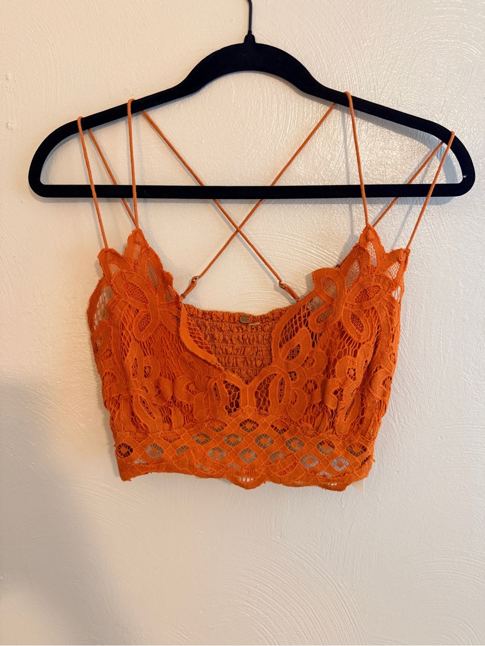 Free People Orange Lace Bralette